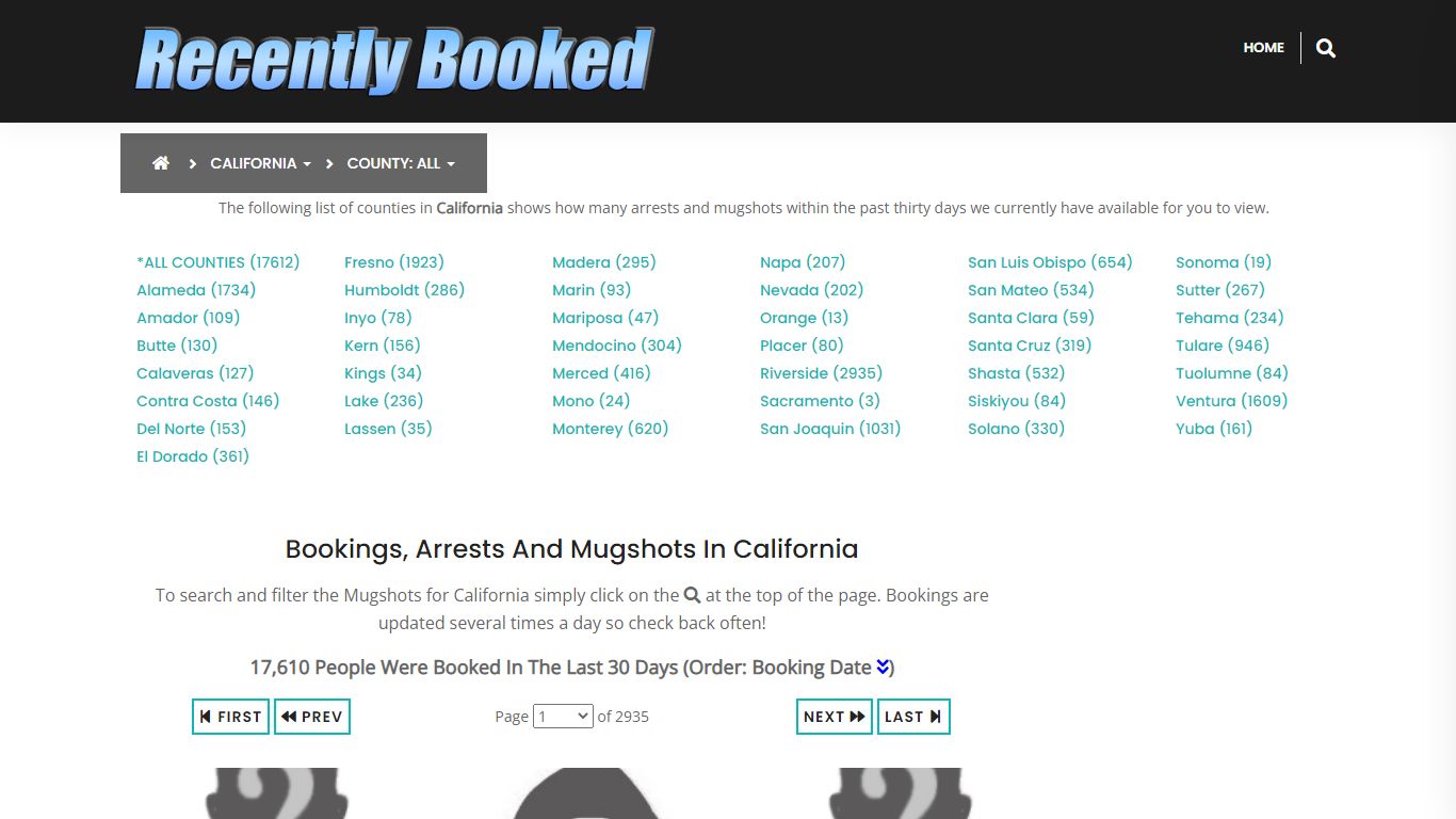 Bookings, Arrests and Mugshots in San Luis Obispo County, California